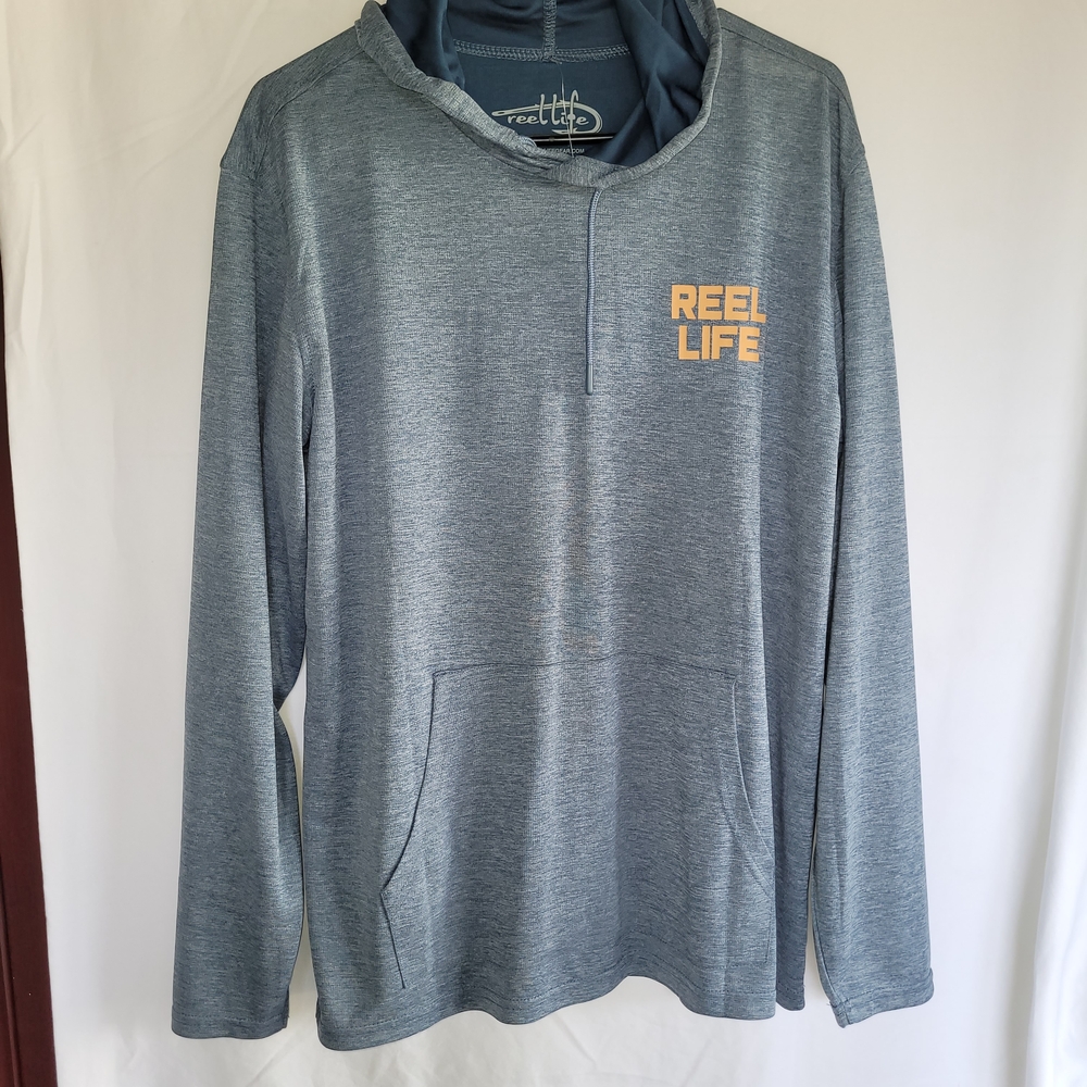Mens Reel Life Blue- Long Sleeve Tee